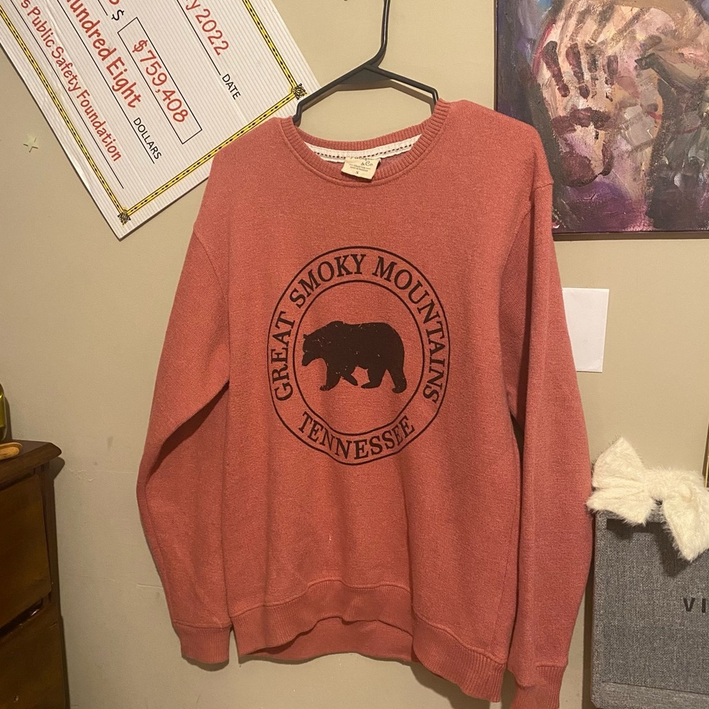 pink smokey mountains sweatshirtrt